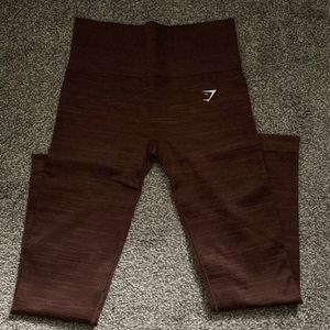 Gymshark Adapt Marl Seamless Leggings Brown/Cherry Brown